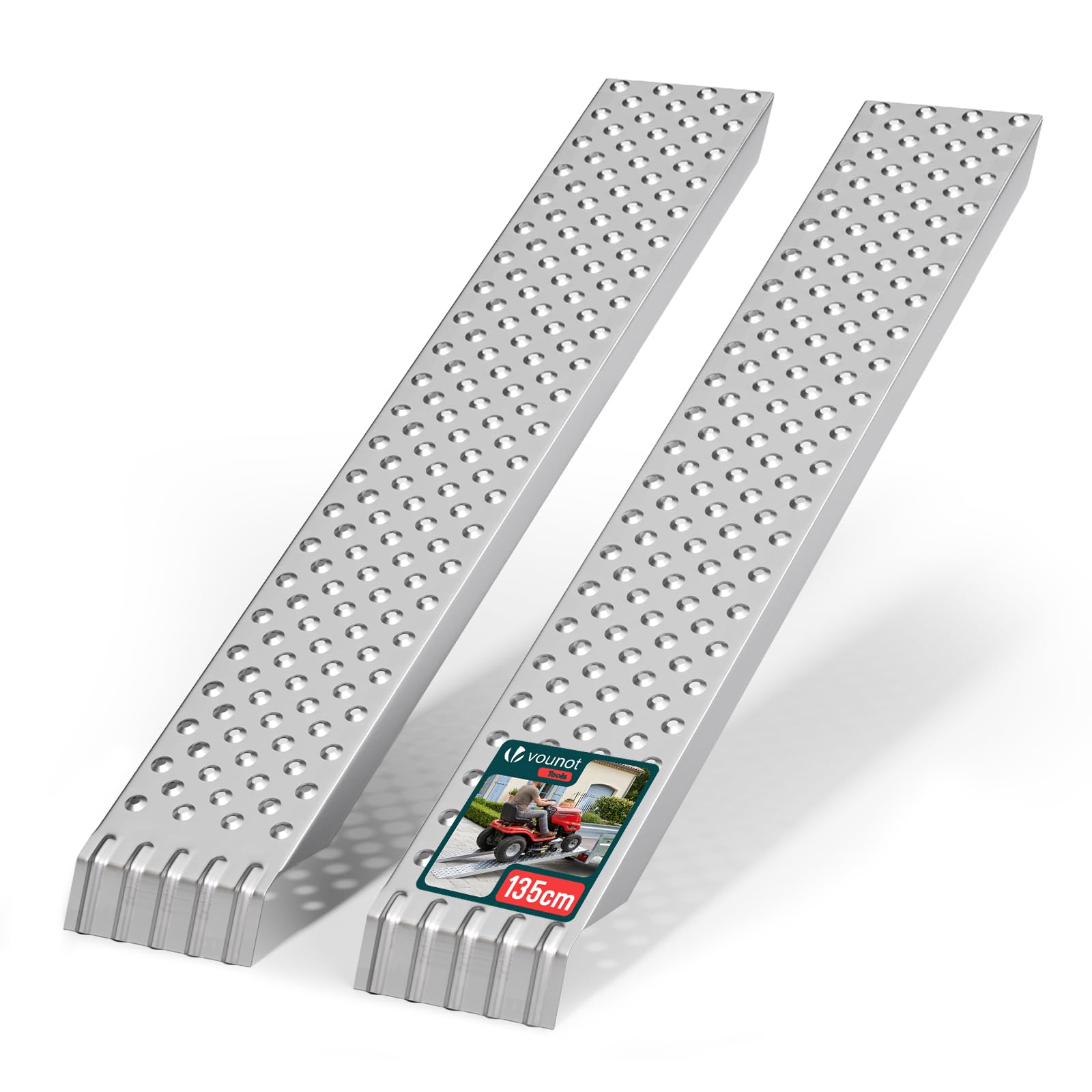 VOUNOT Loading Ramps, 2 Steel Ramps Heavy Duty for Van, Lawnmower, ATV, Quad ...