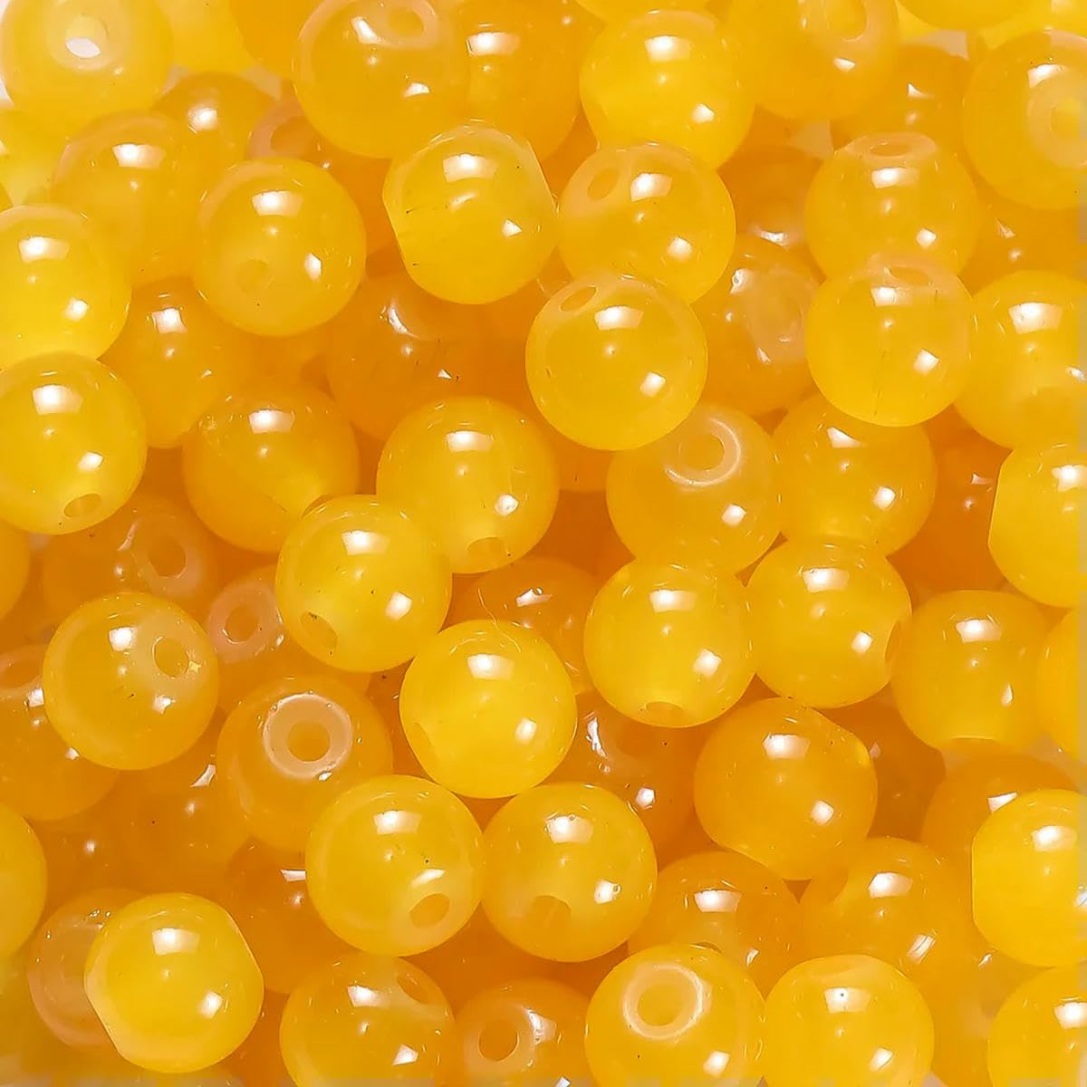 HUIOYG 200pcs/lot 6mm Glass Beads for Jewelry Making DIY Bracelets Keychain Craft
