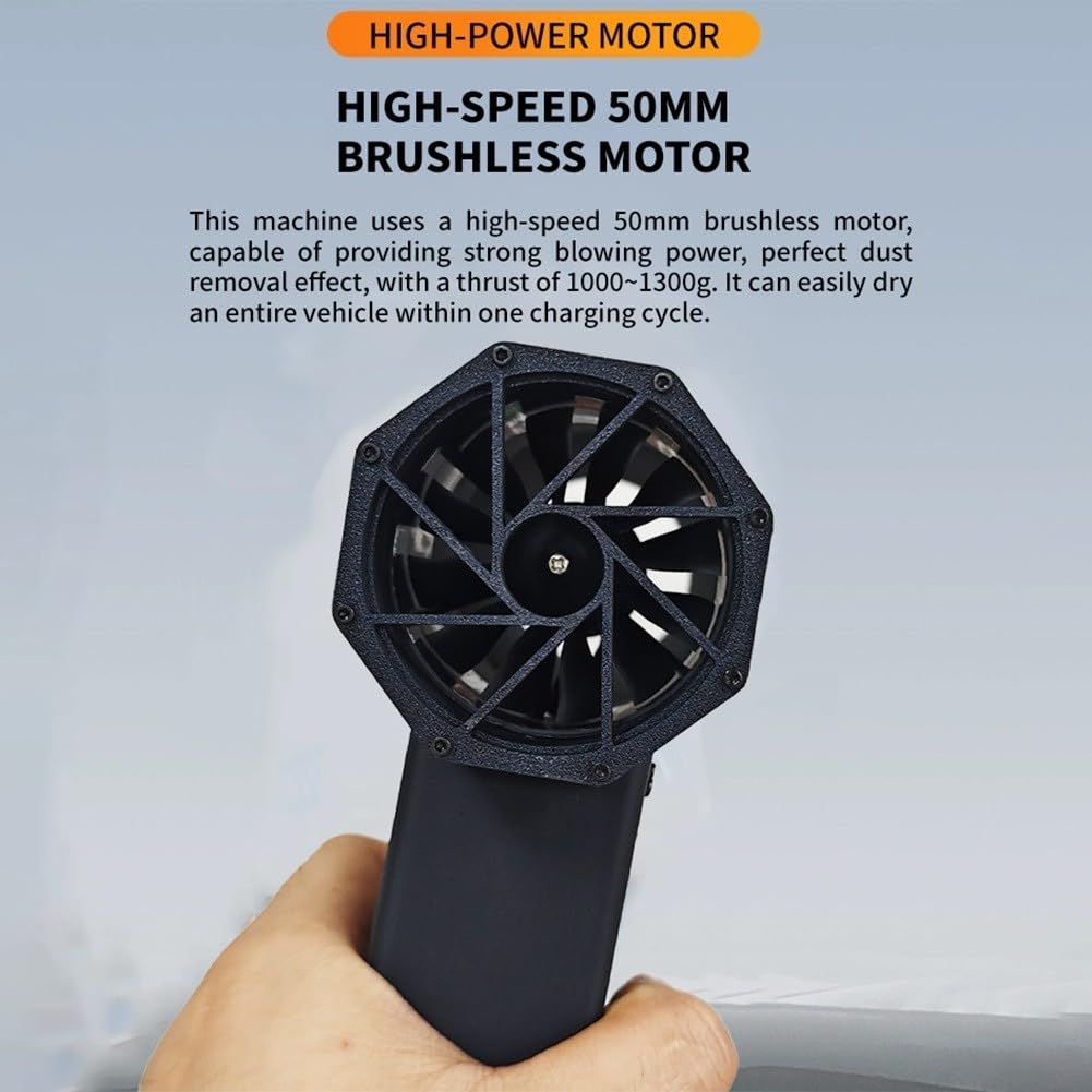 Plumero de aire comprimido, ventilador violento de motor grande de 50 mm, motor sin escobillas, conducto industrial, ventiladores secos para soplado de polvo industrial, limpieza de teclado