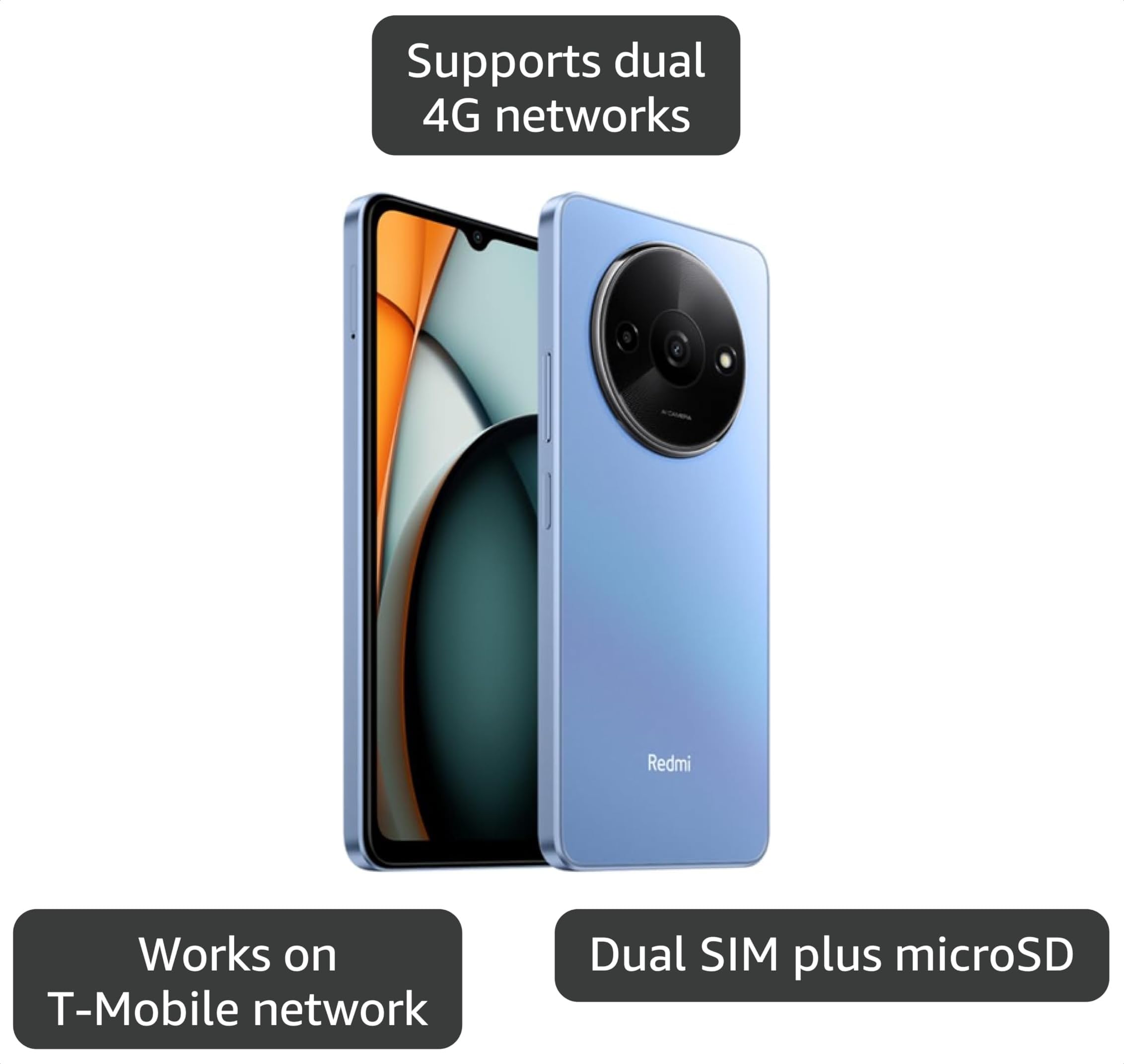 Amazon.com: XIAOMI Redmi A3 4G (para Tmobile Tello & Global) 64 GB
