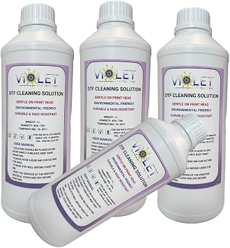 DTF Cleaning Solution 4000MLPrint Head Cleaner for All DTF Printer incl. Ep-son I3200-A1, 1600-A1, L1800, TX805Inkjet Nozzle Cleaning Fluid for Clog Removal & Smooth PrintingExtends Print Head Life
