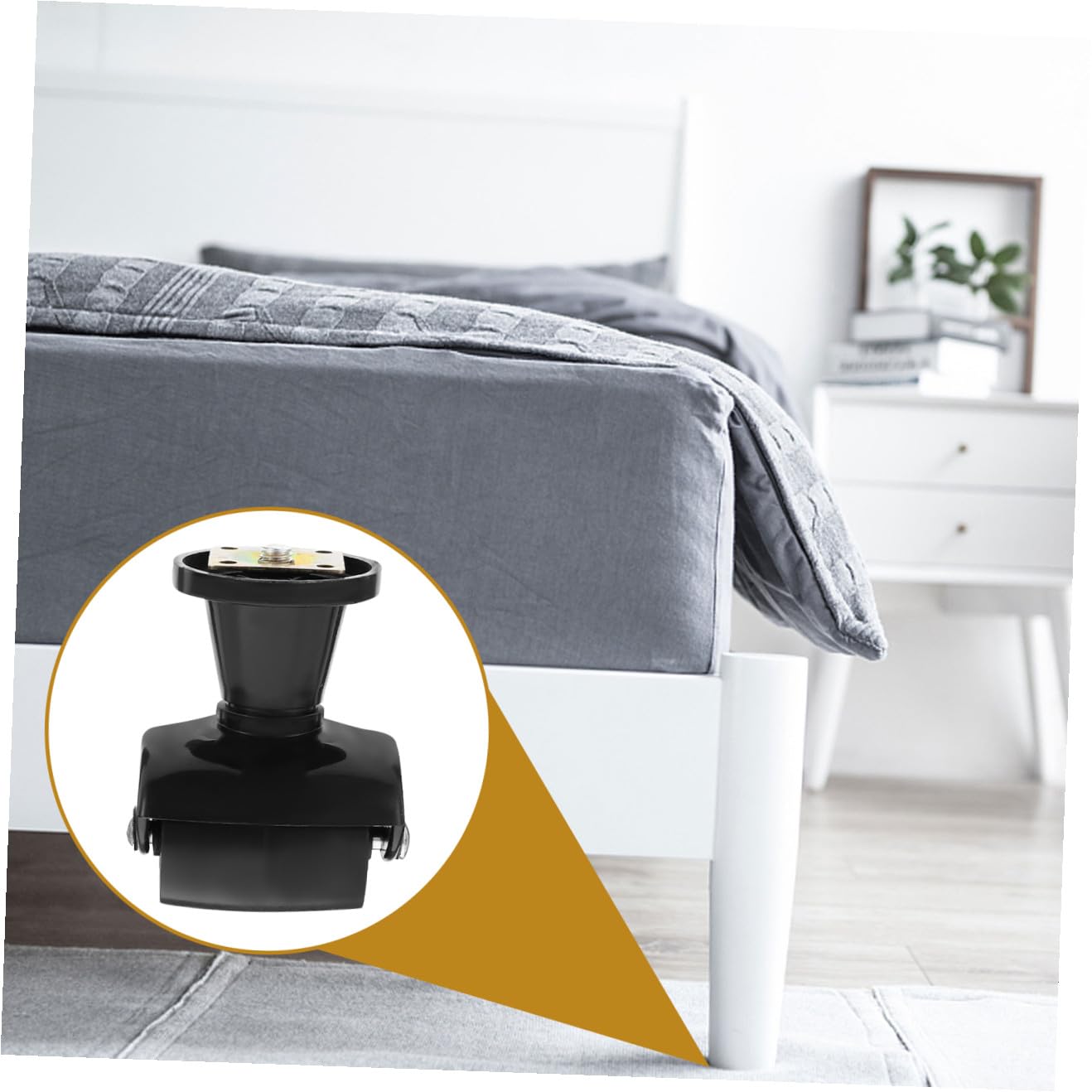 SECFOU 4piezas Ruedas Giratorias de Repuesto para Muebles Ajustables Ruedas para Sillas de Oficina para Pisos para Uso el Hogar