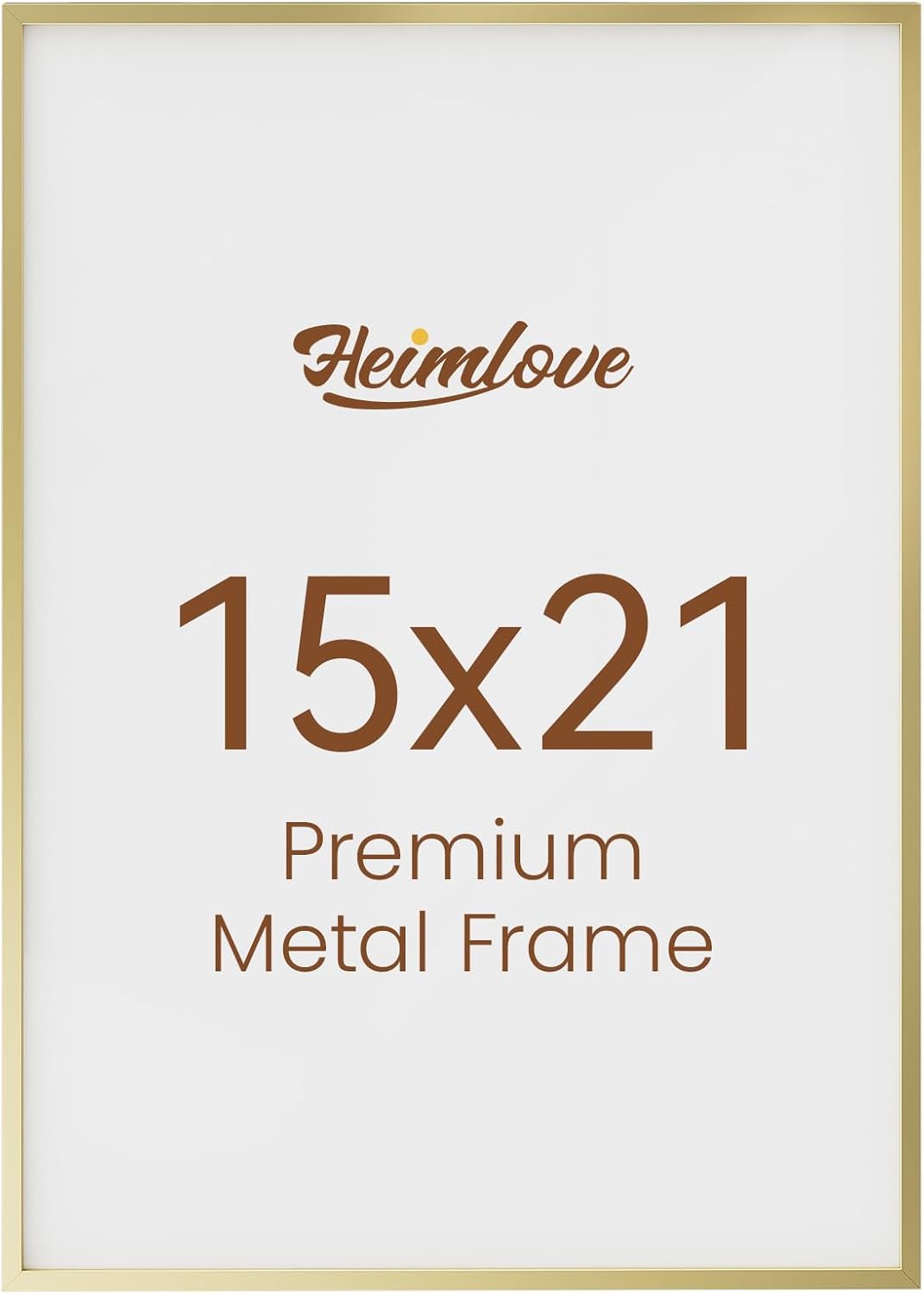 15x21 Aluminum Picture Frame, Metal Picture Frame Wall Mounting Horizontally or Vertically, Photo frame with Tempered Glass - Poster Frame Simple and Elegant Decor for Wall - 1 Pack - Gold Gold-1P 15x21