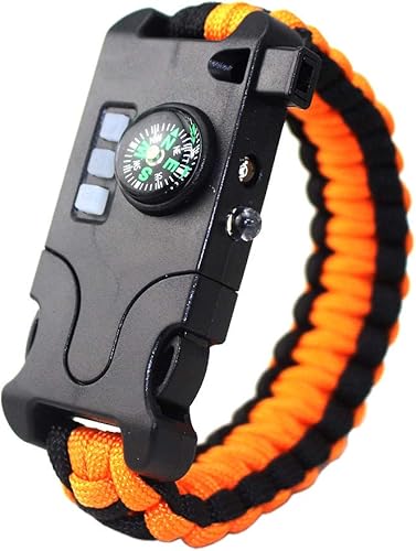 Pulsera de paracaídas recargable todo en 1, 2019, 7 cuerdas tejidas deportivas, cuerda de paracaídas, kit de engranaje con primeros auxilios de