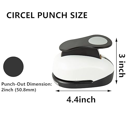 Miniatura 4 de Perforadora circular de 2 pulgadas, perforadora de círculos de papel, perforadores para manualidades, círculo grande en cualquier lugar, entero,