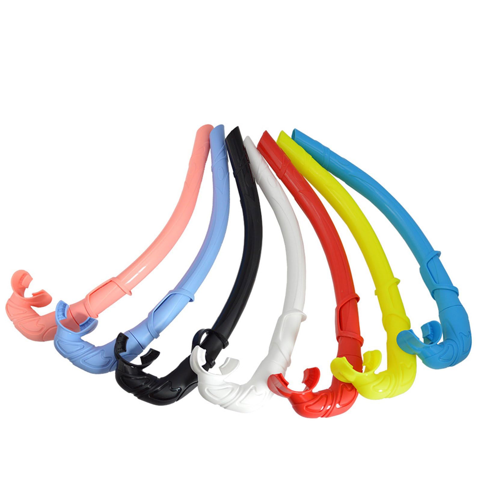 Tuba En Silicone Enroulable - Pour Snorkeling, Plongée, 37.5 Cm, Sans Valve Supérieure