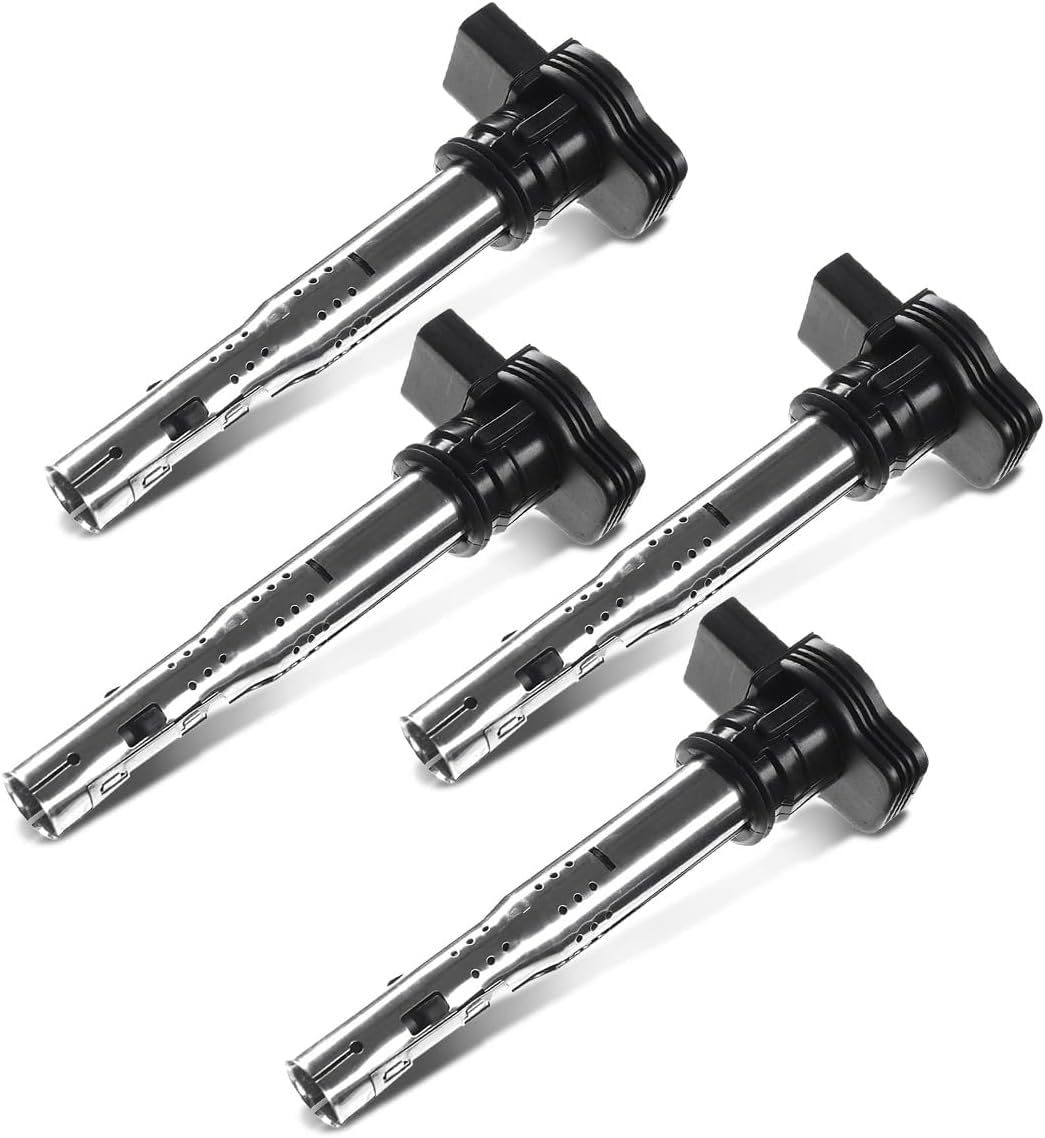 4x Ignition Coils Compatible with A4 A5 A6 A8 Q3 Q5 TT Octavia Superb Leon Beetle Golf Jetta Passat Polo 2003-2018 07K905715A