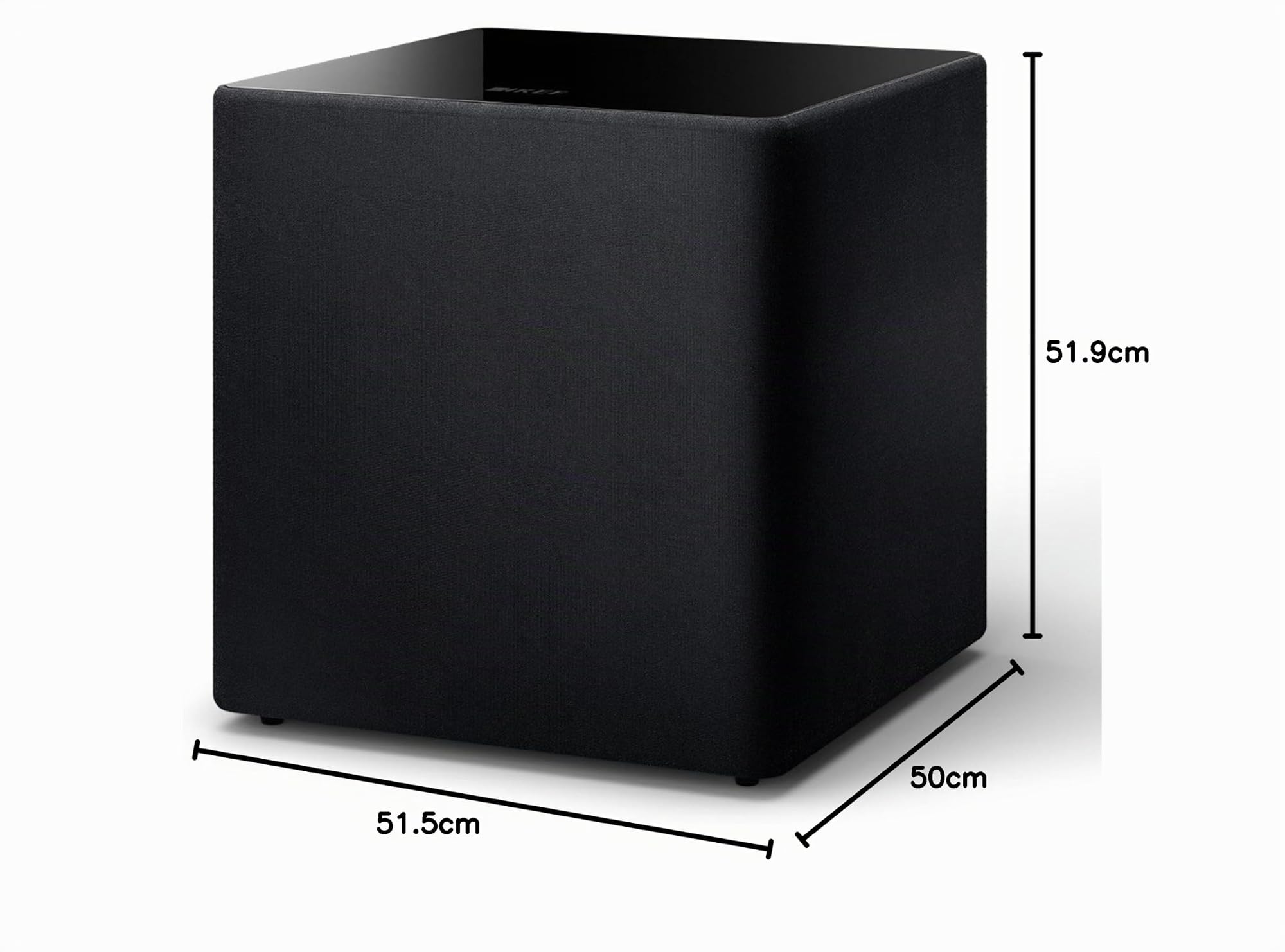 KEF Kube 15 MIE Subwoofer (Negro) | Amplificador de Clase D de 300 W RMS | Pedal para bajo de 15 Pulgadas | Algoritmo Inteligente iBX | Cable RCA fonográfico | Música | Home Cinema | Gaming