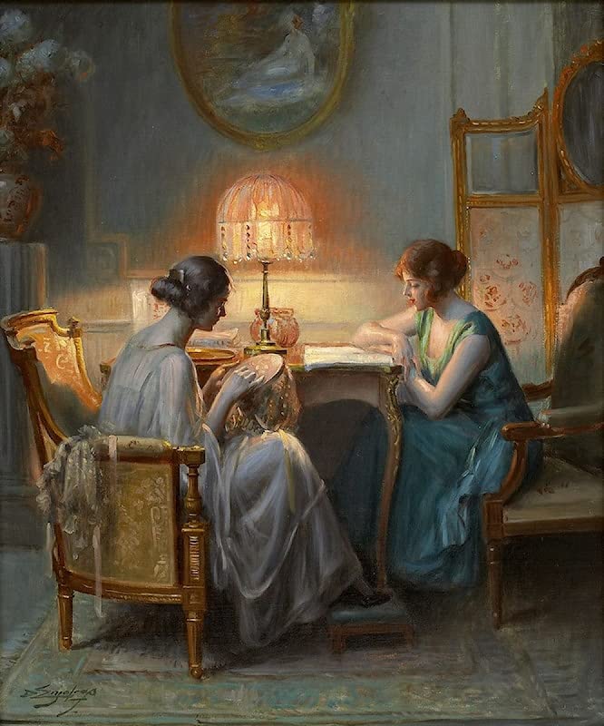 Impresión en lienzo premium Il Boudoir Delphin Enjolras, cuadro decorativo de 60x90cm