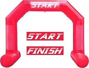 Amazon.com: 13Ft Inflatable Arch Red with Start Finish Line Banners ...