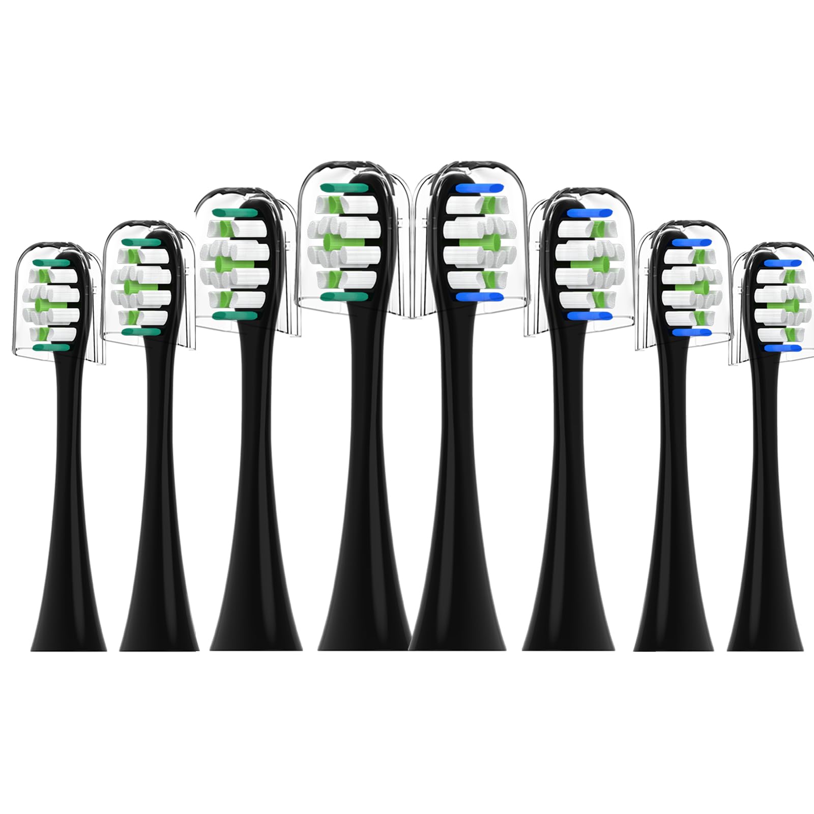Photo 1 of Replacement Toothbrush Heads for Philips Sonicare - 8 Pack Soft Gentle Bristles Compatible with Most Sonicare Click-On Electric Toothbrushes (Black)
