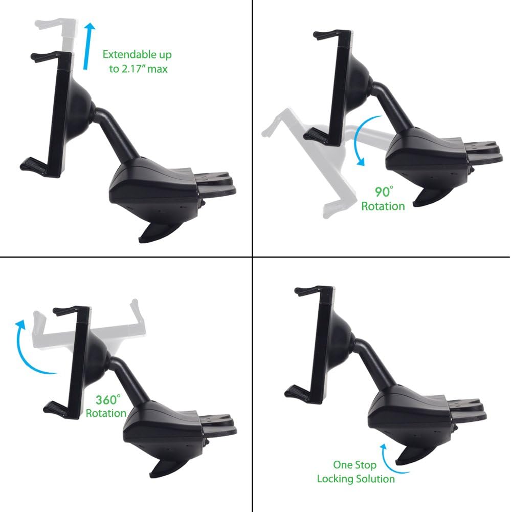 CD Slot Car Mount, Vena DISC55 [One Hand] Disc Mount Phone Holder for iPhone X 8 Plus 8 7, Galaxy S9 Note 8 S8 Plus, Google Pixel 2 XL, LG G6 G5, Moto G5 Z Force, BLU Phones (3.5"-6.3" inch)