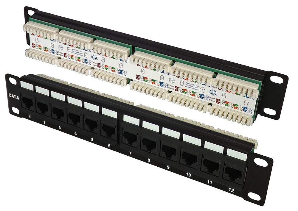 CAT 6 1U 10" 12 porte Patch Panel, Connettori Patch Panel, Qtà X 1 | SF12EP