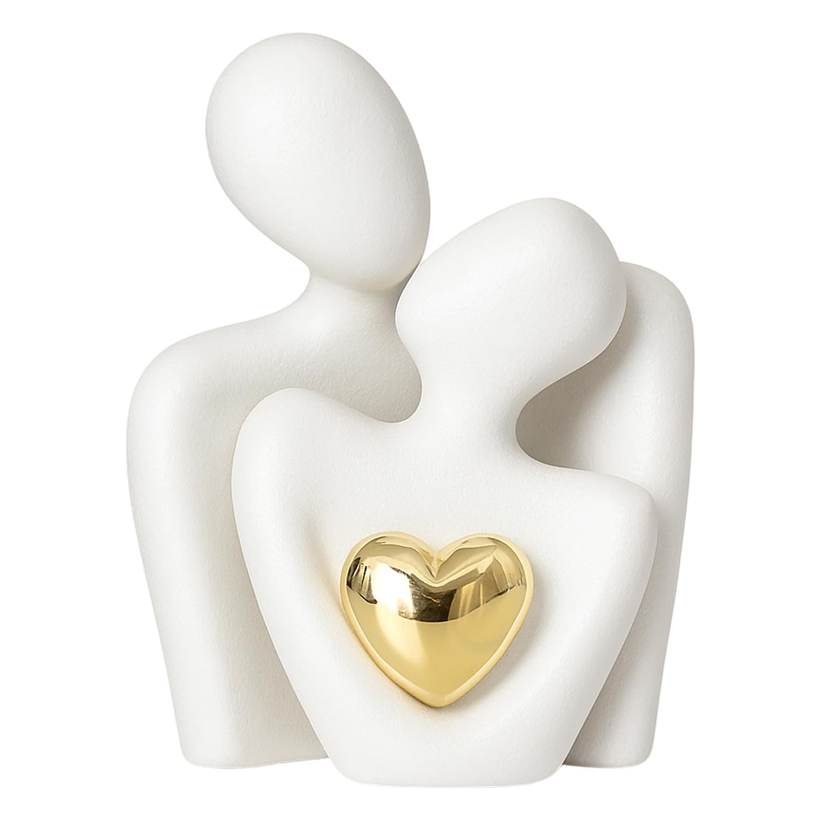 QhgPnt Romantic Couple Statue, Couple Hugging Statue, Modern Abstract Art Decoration, Gift for Wedding Anniversary, White Wedding Gift for Couple