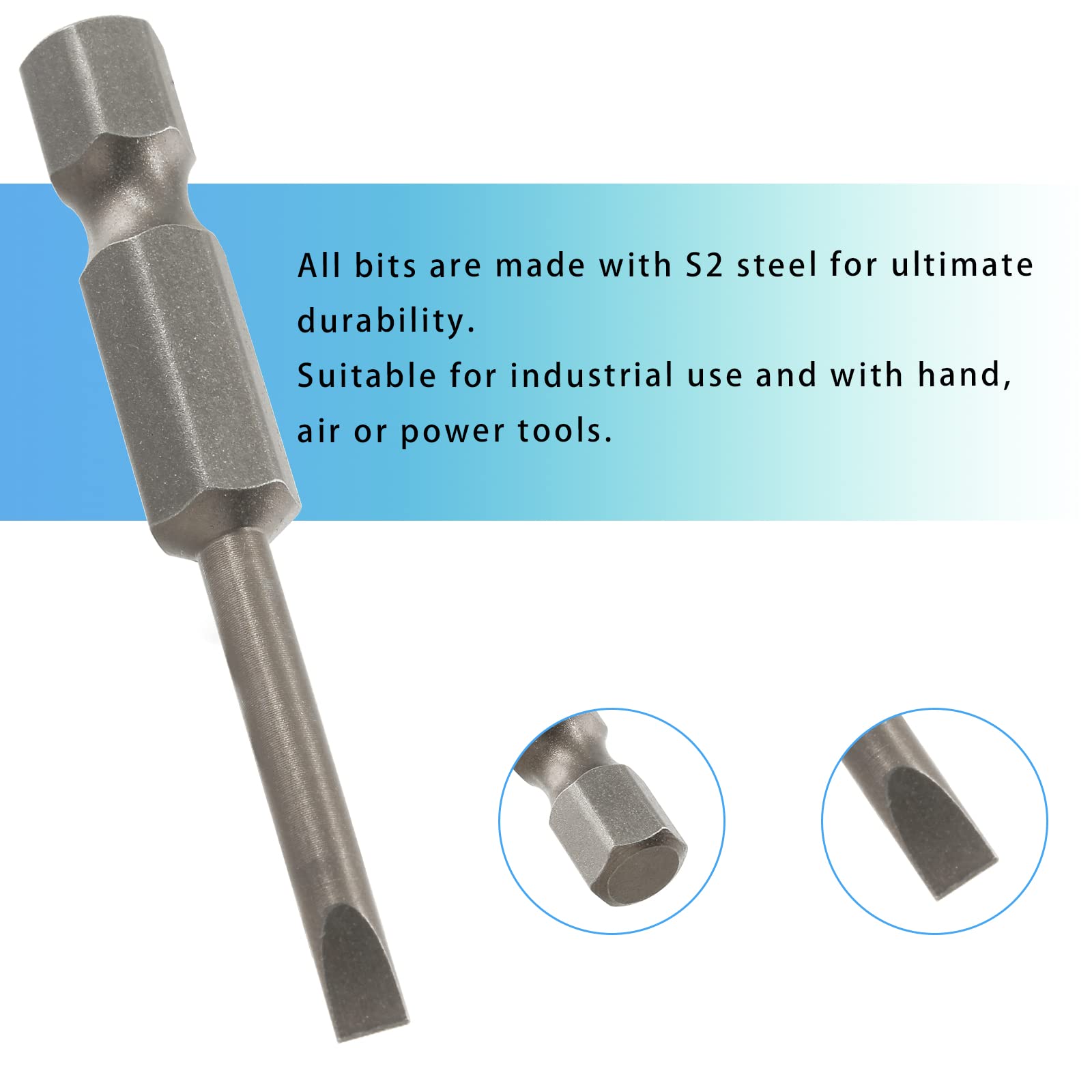法螺貝ＮＯ−５０ＳＲ LDEXIN 10 Pcs SL4 Magnetic Slotted Screwdriver Bits S2 Steel