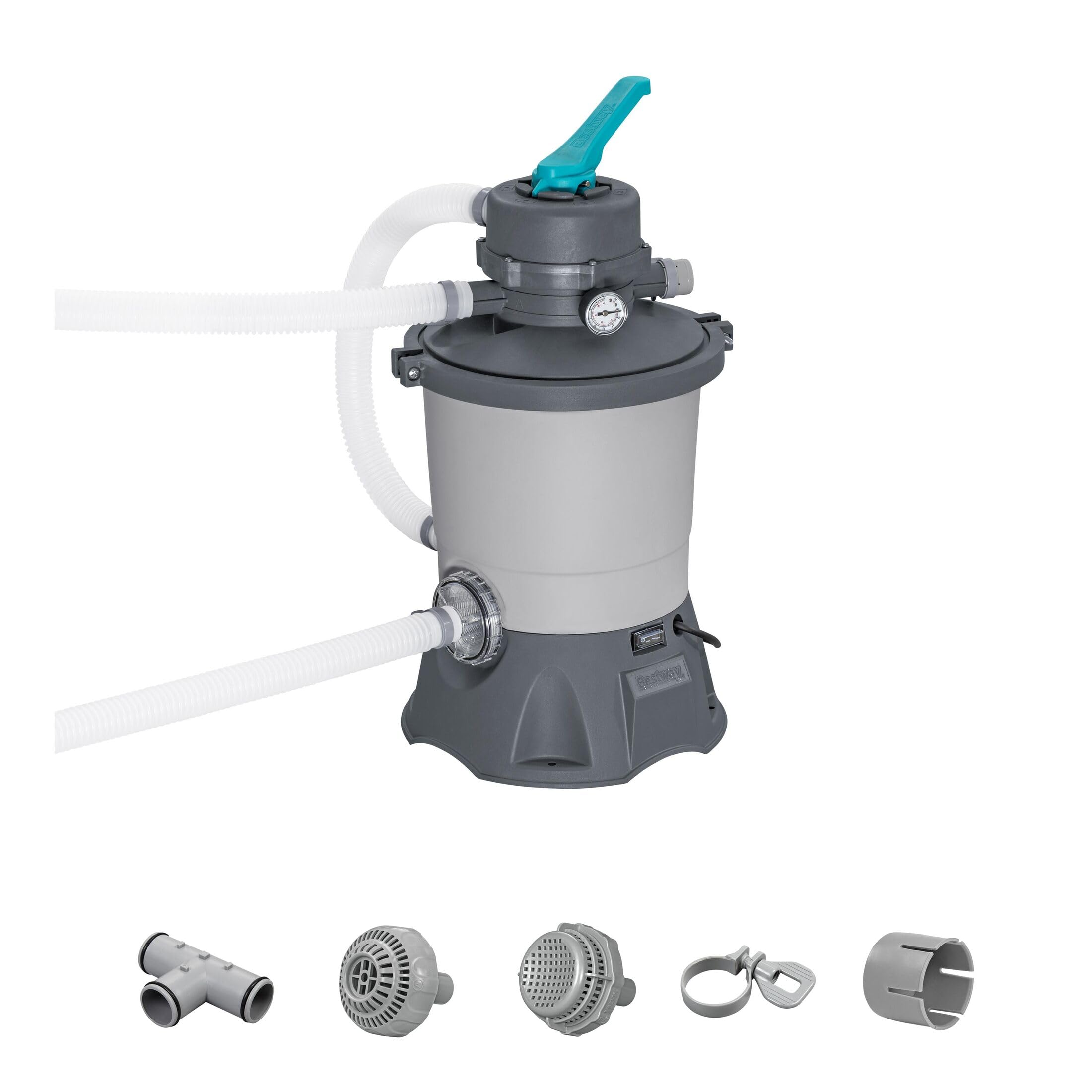 Bestway Pompa di Filtraggio a Sabbia Flowclear 58515, Portata 2.600 L/H per Piscine Fuori Terra