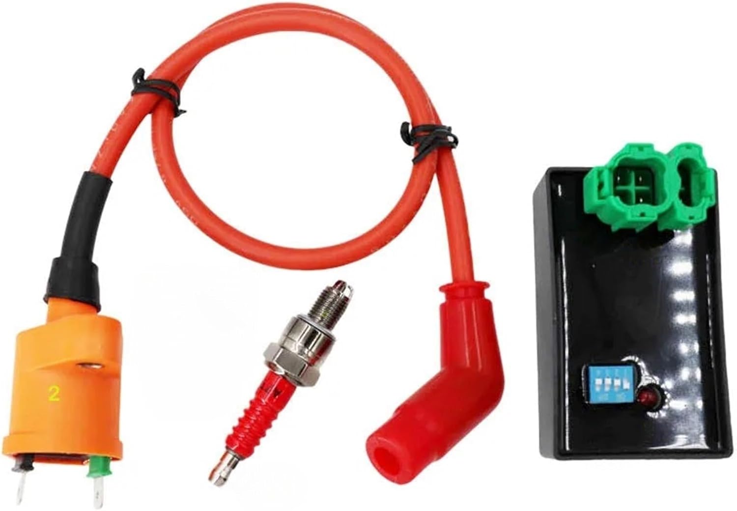 Racing Ignition Coil & DC CDI Box & Spark Plug A7TC For GY6 50 80 110 125 150cc Moped Scooter ATV Go Carts accessories