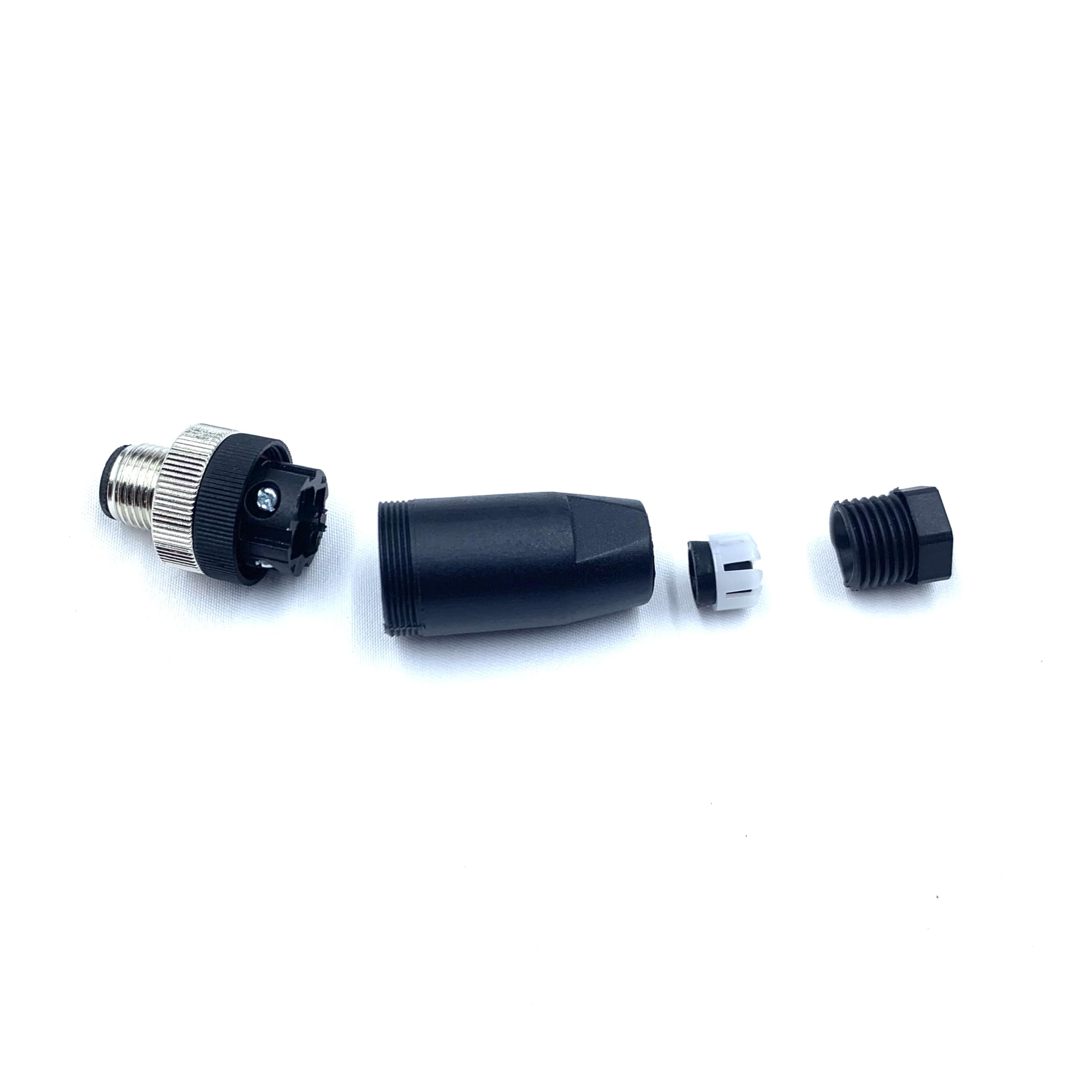 10 Stücke M12 Stecker 4 Polig, D Codierte Rundsteckverbinder 4 Pin vor Ort Installierbarer Schraubanschluss 12mm Aviation Männlicher Steckverbinder IP67 Wasserdicht Industrielle Kreisverbinder