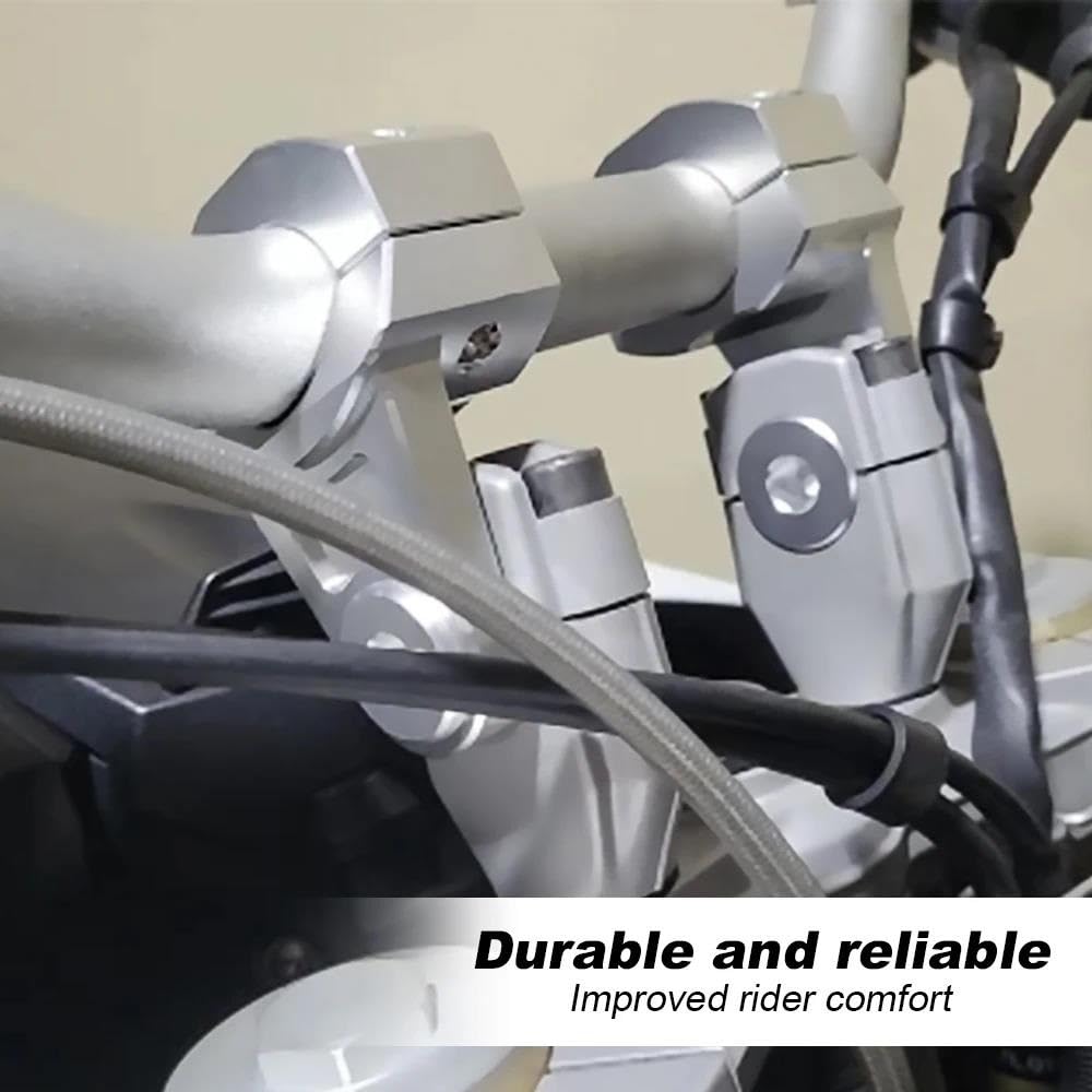 Moto Elevador Manillar Para C109 Para C50 Para S83 Para S50 Para S40 2005 2006 2007 2008 2009 Elevadores De Manillar De Motocicleta 25, 4 Mm(Silver)