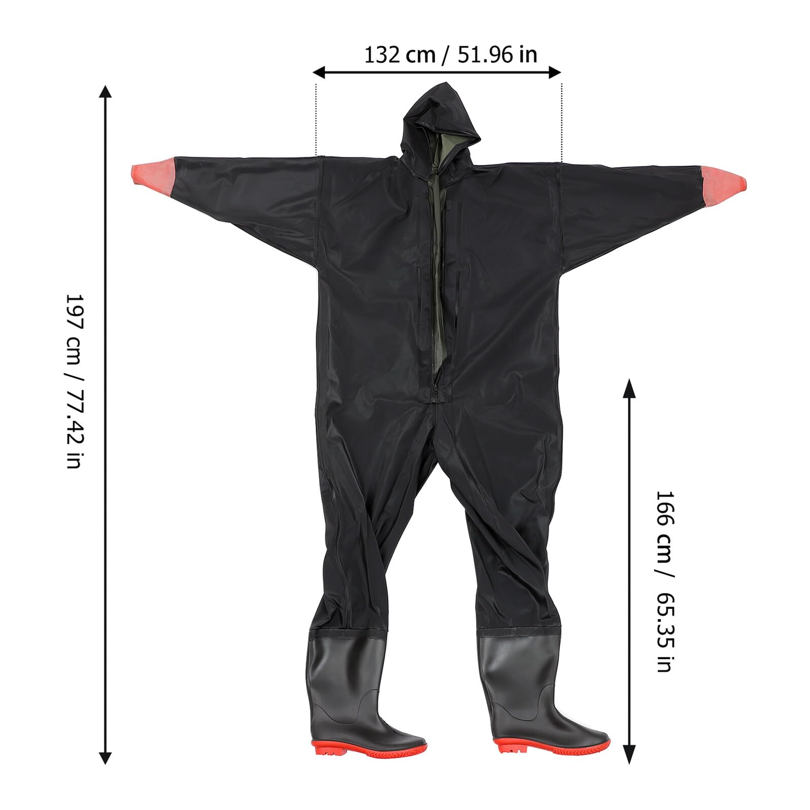 Pantalones de Pesca Impermeables de Cuerpo Entero para Hombre y Mujer Costuras Selladas y Diseño Plegable, Ideales para Jornadas de Vadeo y Pesca