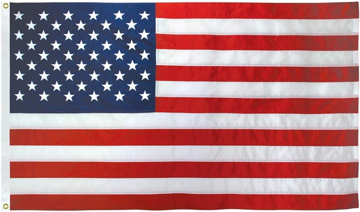 Standard Nylon American Flag; The Perfect Mix of Quality, Versatility and Economy; A Great All-Purpose Outdoor American Flag; 100% Made in The USA (12'x18')