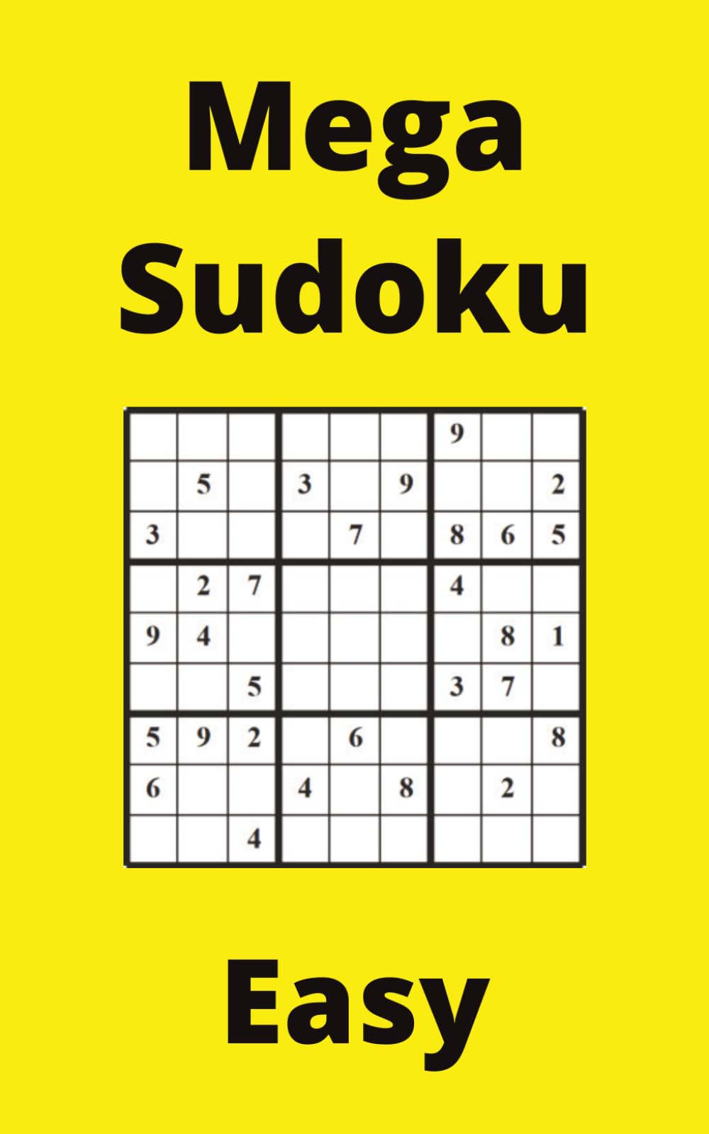 Yellow Mega Sudoku Book, 9x9 Puzzles, 150 Pages, 5x8, Easy