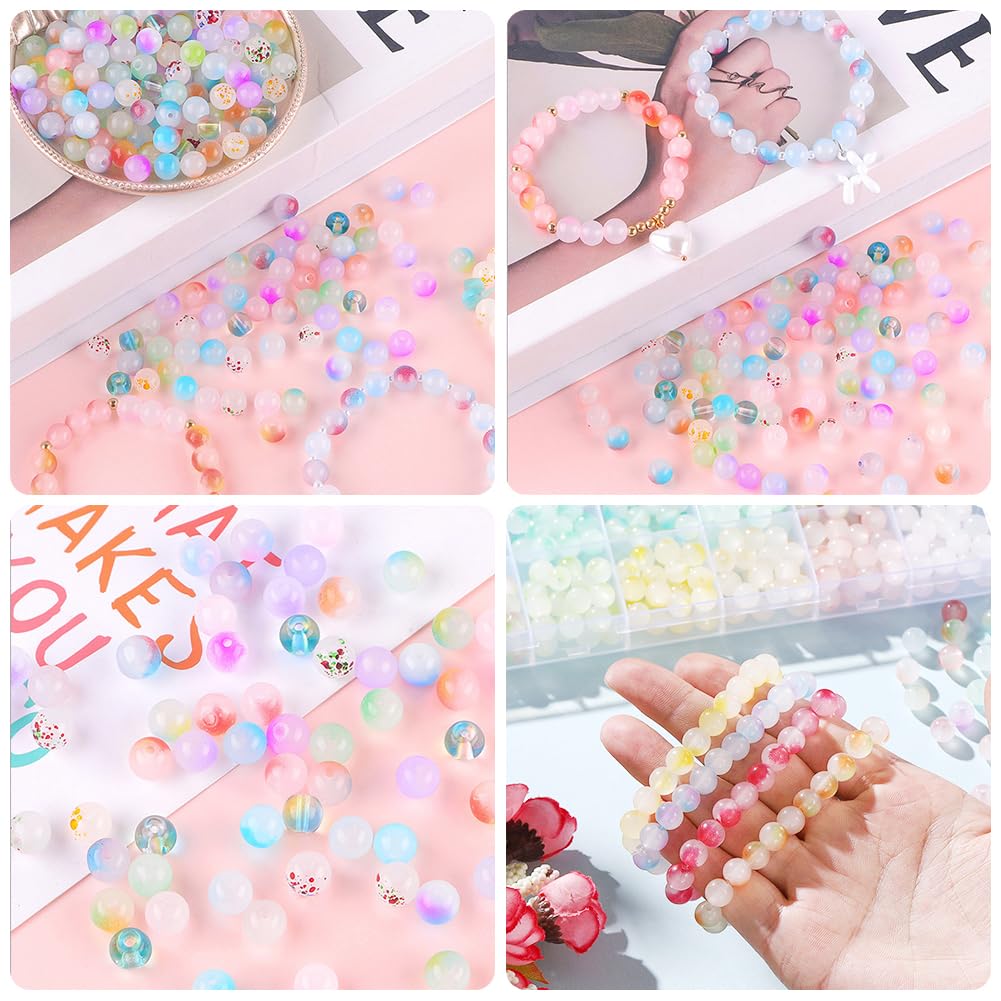 Shynek 700 Pieces Glass Beads For Jewelry Making, 28 Colors - View #10
