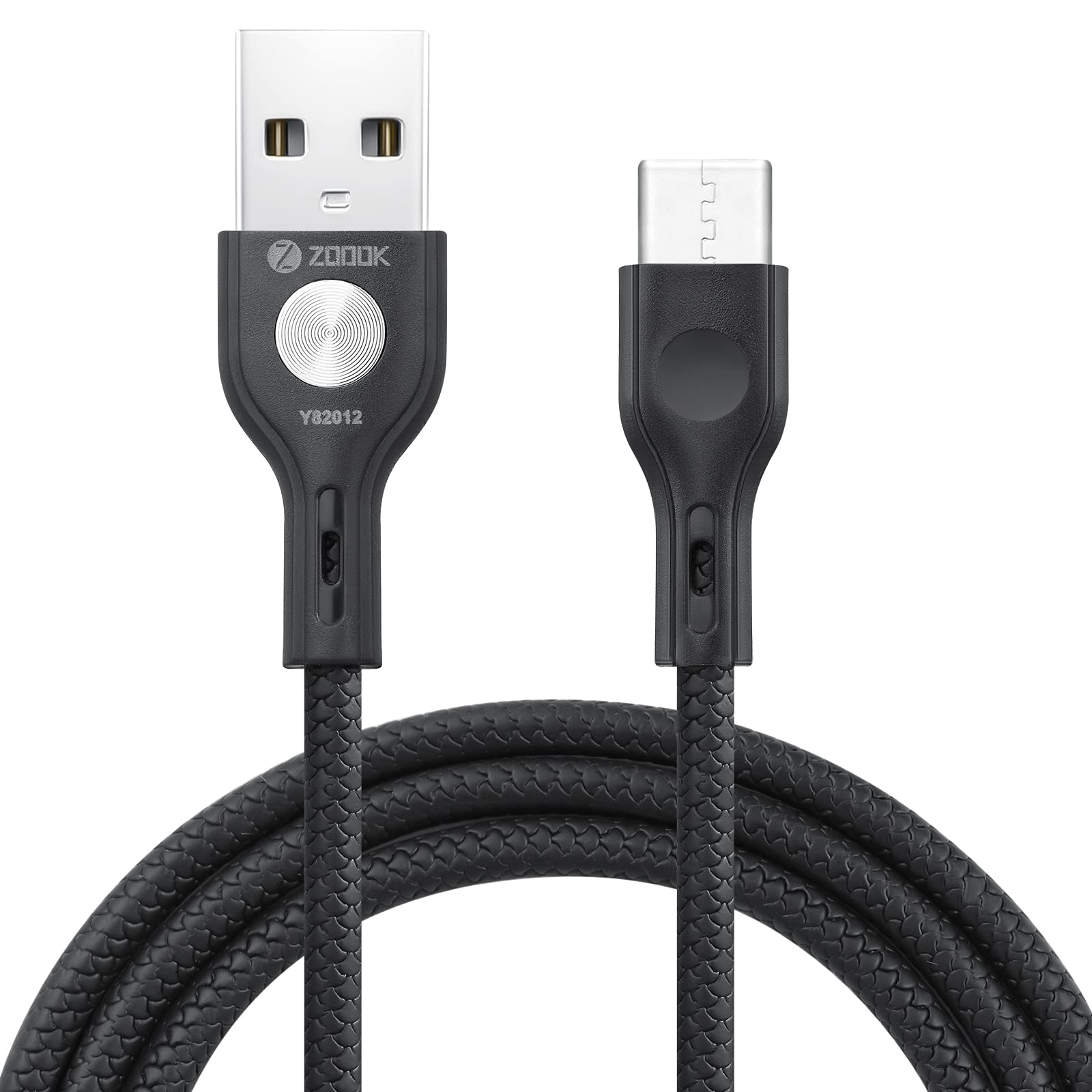 Zoook Unbreakable 3A Fast Charge and Sync Cable for Type C Android Devices – 1.2 Meter (Tangent-C, Black)