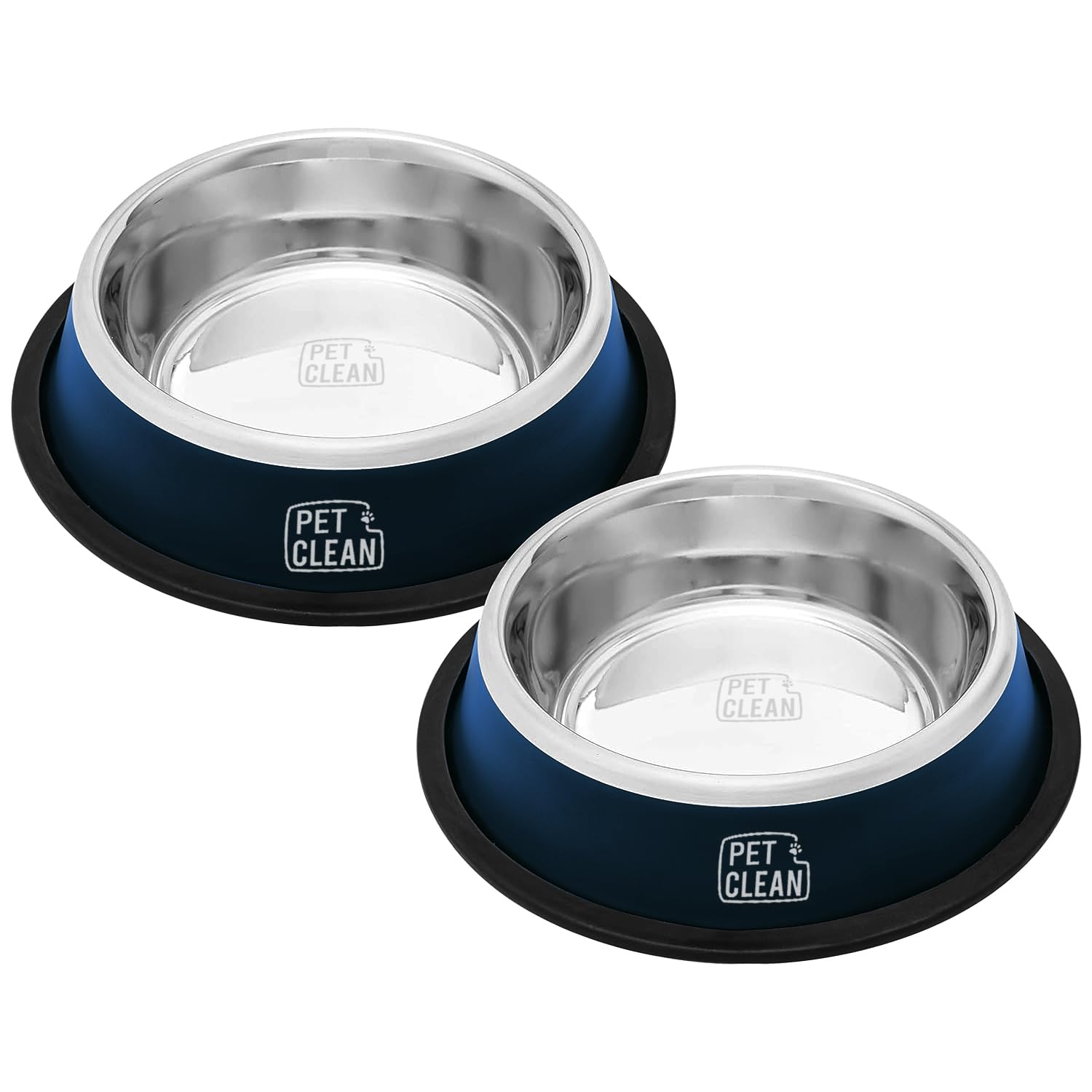 Pet Clean Dog Bowl, Stainless Steel Food And Water Feeding Bowl For Dogs And Cats, Medium Size-700Ml Each (Set Of 2, Navy Blue) - ?20L X 20W X 4H Centimeters (B0CP235J1T) Amazon Price History, Amazon Price Tracker