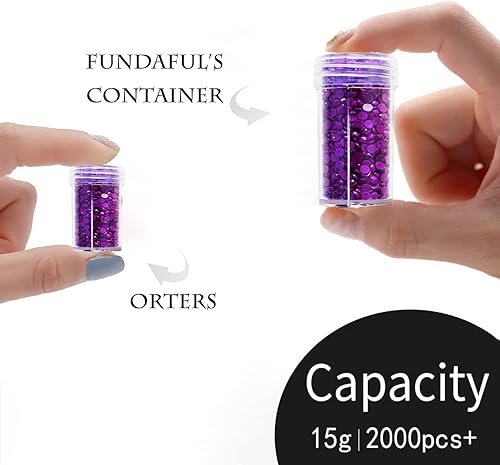 Miniatura 4 de FUNDAFUL Contenedores de almacenamiento de pintura de diamantes, 60 ranuras, accesorios y herramientas de arte de diamante con tarros a prueba de