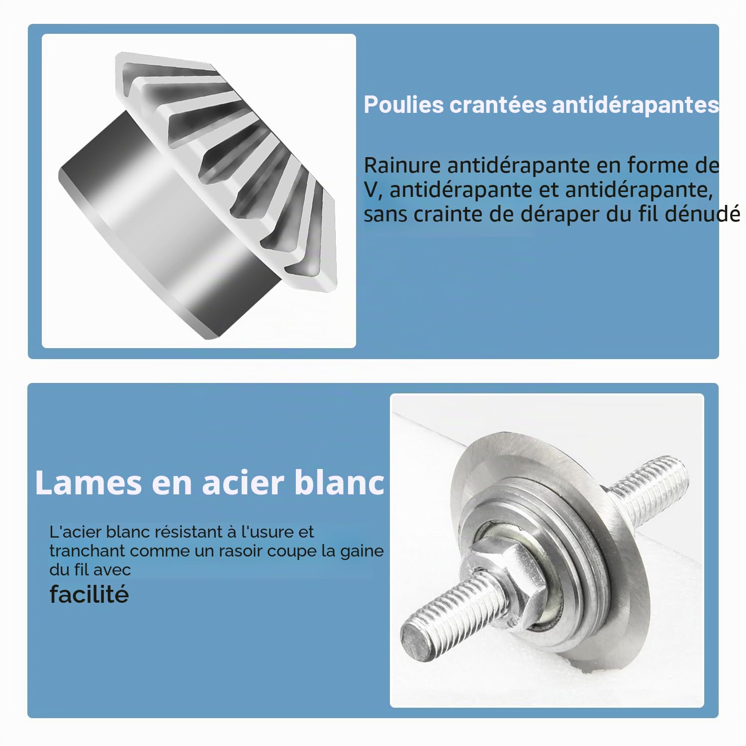 Denudeuse de Cable Electrique Manuel/électrique, Machine a Denuder Le Cuivre Les Fils Avec un Diamètre de Dénudage de 1-25 mm, Pince a Denuder (Modèle Argenté)