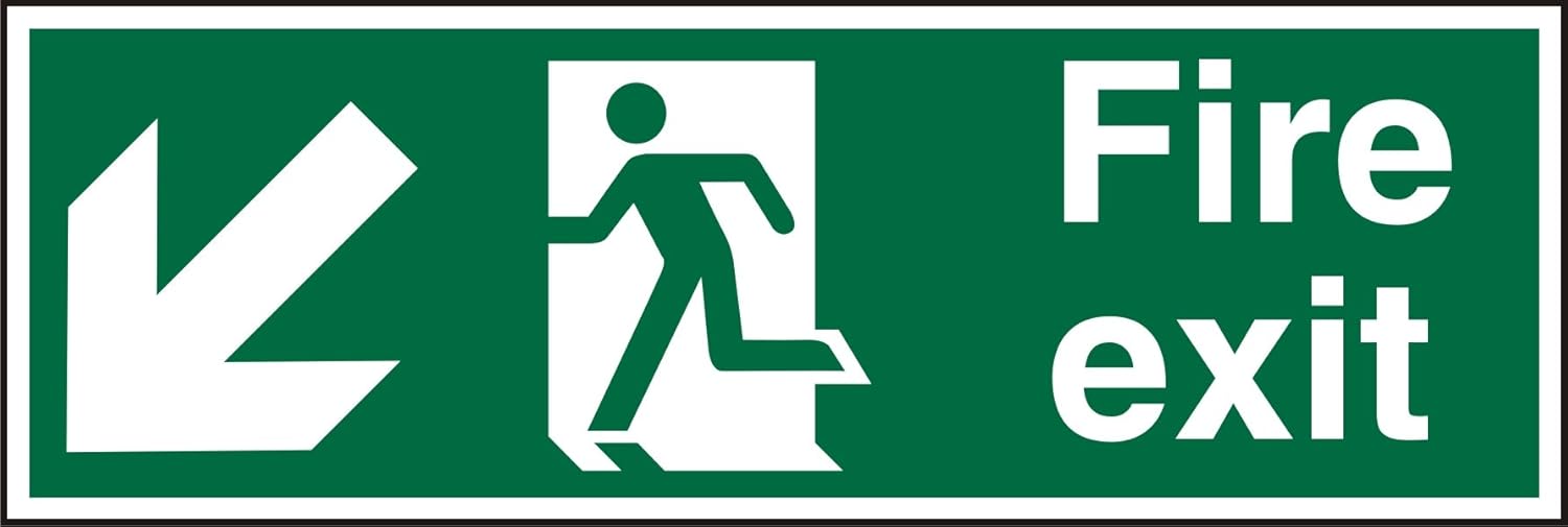 Fire Exit Man Running Left Symbol | VSafety