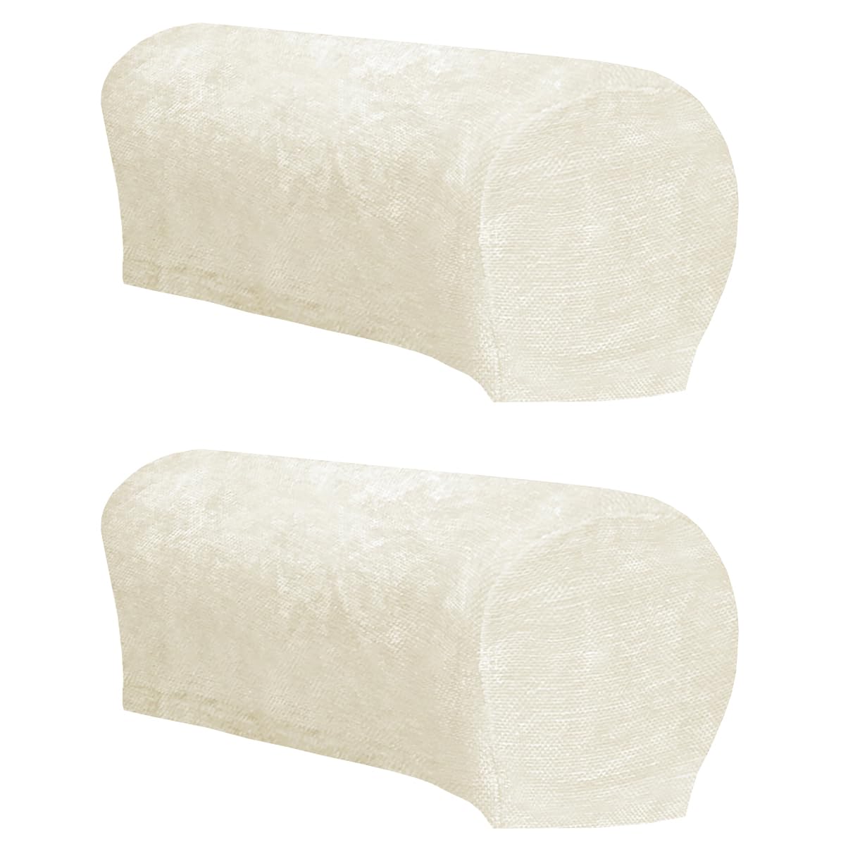 Zhulongrushui Ivory Sofa Stretch Armrest Cover,Couch Armrest Protector,Washable Arm Covers For Sofas/Chairs,Chenille Armchair Slipcovers For Chair Recliner,Set Of 2(Ivory)