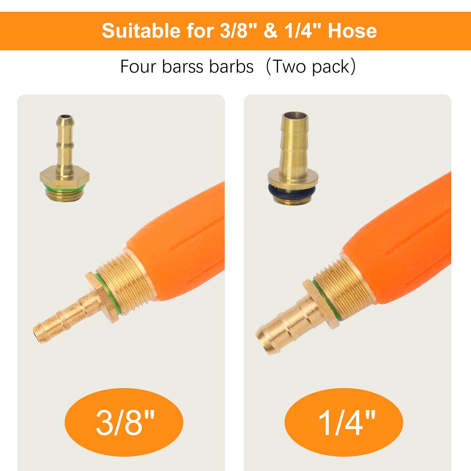 Varita Pulverizadora, 3/8" y 1/4" Latón Universal Vara Rociadora de Repuesto, Pulverizadora de Metálico, Varita para Riego de Jardinería para Esterilización de Árboles Frutales