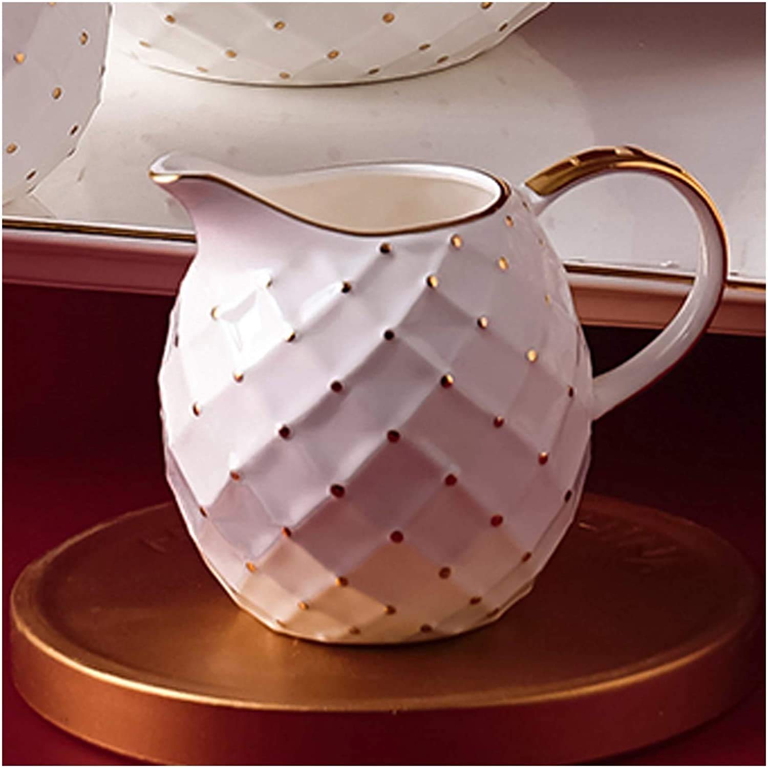 Tasse à Mousse de Lait pour café et Lait, Pot à crème en céramique avec poignée, pichet/Sauce pour café et Lait, pichet à Miel, sucrier et Pot à crème, Pots de 330 ML