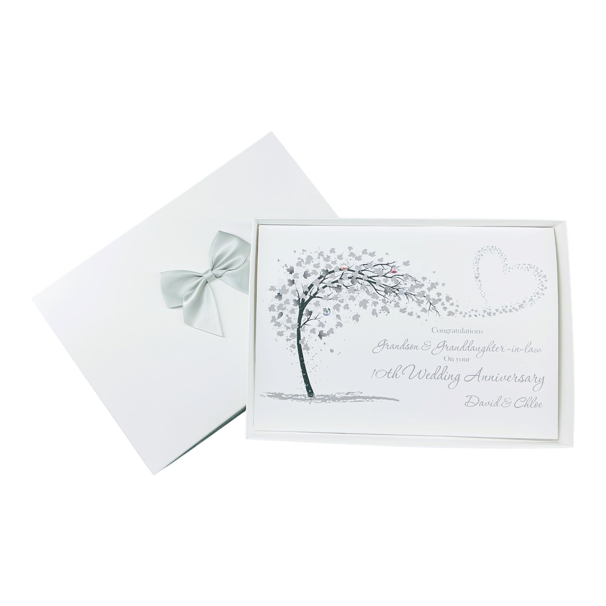 Grandson & Granddaughter-In-Law 10th Wedding Anniversary Card - SH 161 โ image 1