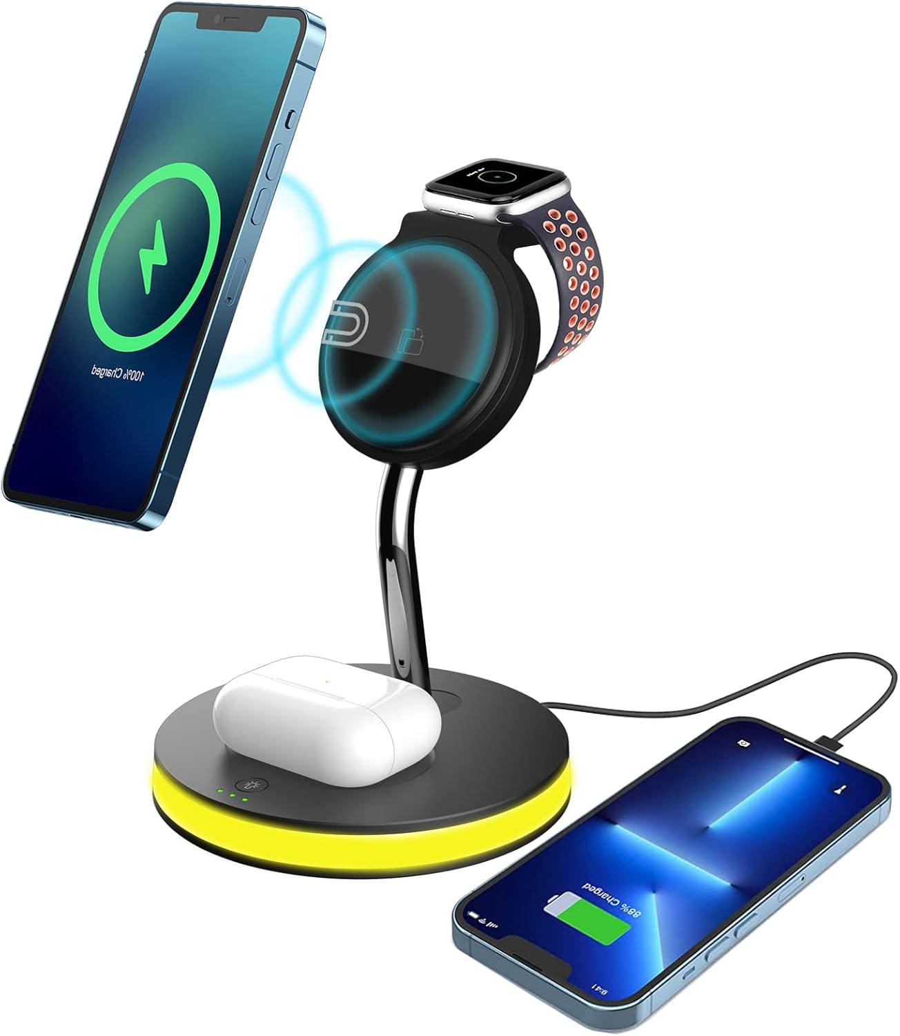 Magnetic Wireless Charger Station, 5-in-1Inductive Cote dIvoire Ubuy