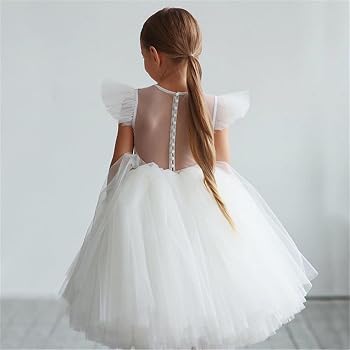 boho toddler dresses Boho High-Low Girl Dress with Ruffled full skirt midi Dress for Beach Weddings, Pageants, and First Holy Communion