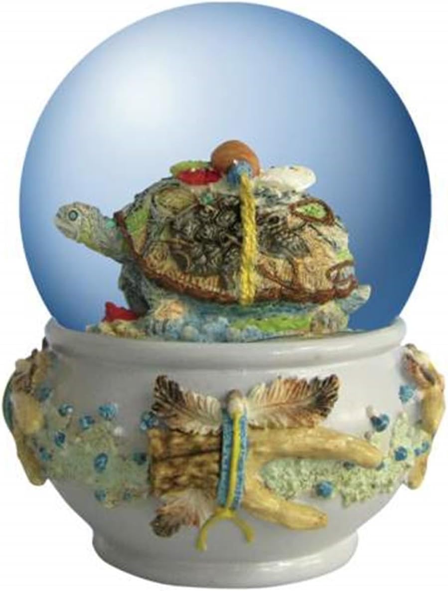 WL SS-WL-18137, 65mm Turtle with Imagery in Collectible Decorated Water Globe
