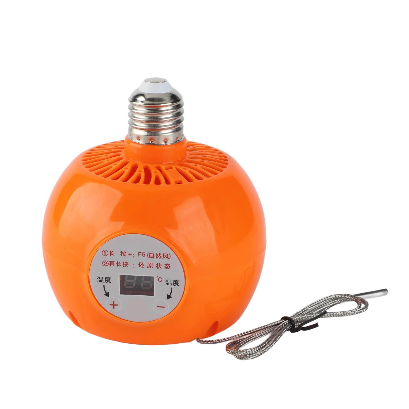 Tissting Lámpara de Calor para Aves de Corral, Lámpara de calefacción automática Ajustable 150W 220V E27 con Pantalla LCD para Conejos Pollos Mascotas, Granjas y Corrales