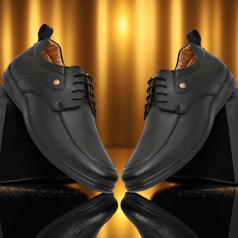 Image of Restroad Men's Formal Shoes | Synthetic Leather Lace-Up Office Wear Shoes for Men