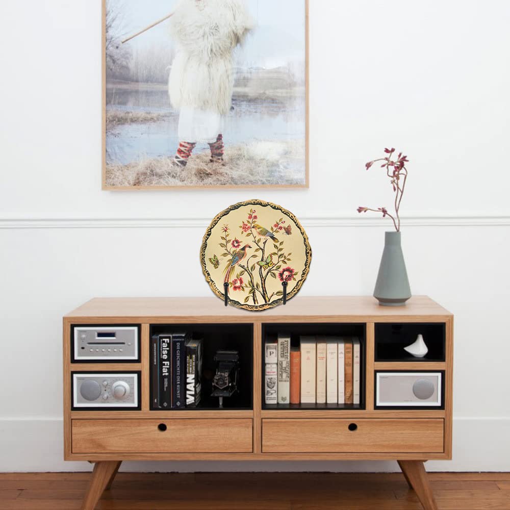 YiliYa Espositore in Metallo 2 Pezzi Cavalletto Piastra di Cavalletto in Ferro Ferro Supporto Cavalletto Decorativo per Libri Supporto ​per Esposizione o Cornice per Quadri (Nero)