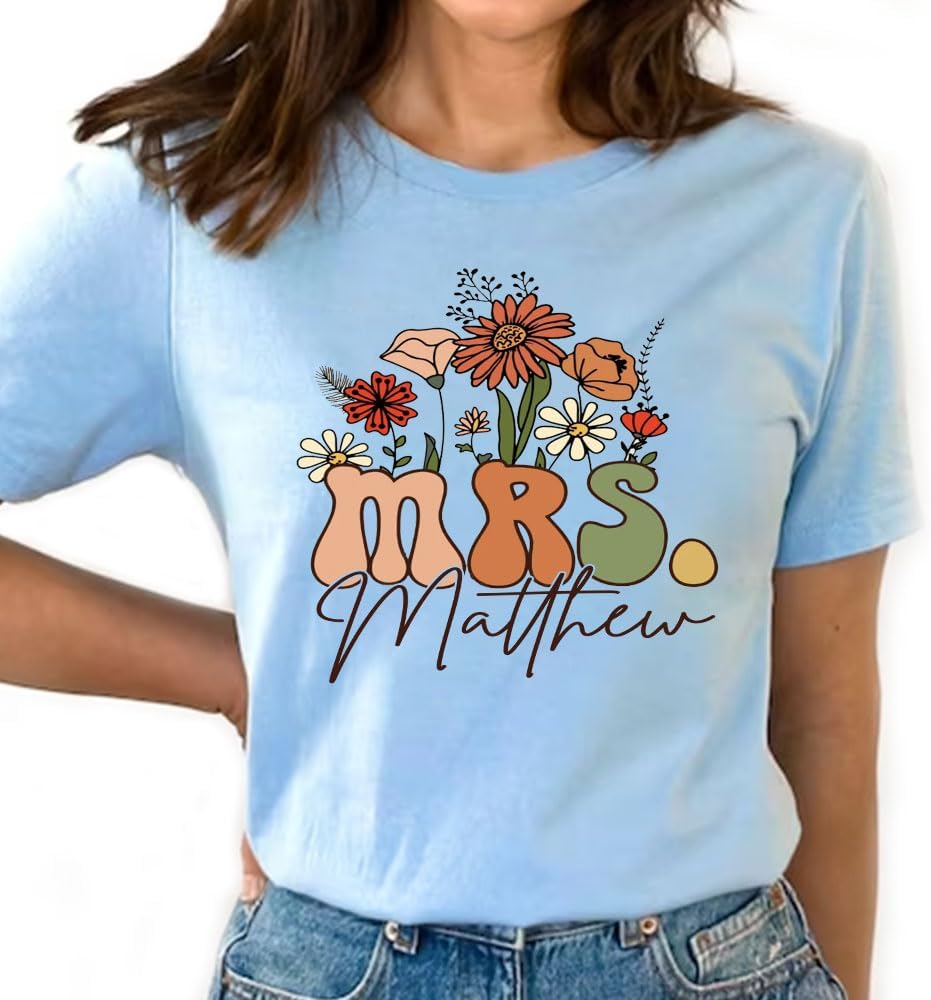 Personalized Mr and Mrs Shirts, Bride and Groom Shirts, Just Married Shirt, Husband Wife Shirt, Wedding Gifts - Image 5