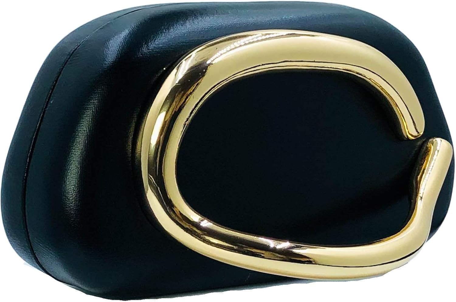 Boutique De FGG PU Leather Metal Clutches Women Formal Clutch Evening Bag Party Chain Shoulder Handbag Crossbody Purse,Mini - Image 5