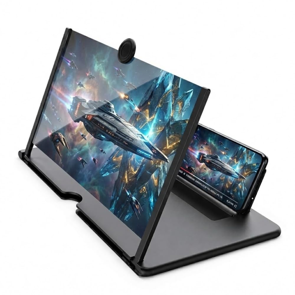 Drumstone F5 12 Inch Mobile Screen Magnifier with Foldable Stand, Portable Phone Screen Amplifier for Movies Gaming Video-(𝐒𝐩𝐞𝐜𝐢𝐚𝐥 𝟏𝟓 𝐘𝐞𝐚𝐫𝐬 𝐖𝐚𝐫𝐫𝐚𝐧𝐭𝐲)-image-40