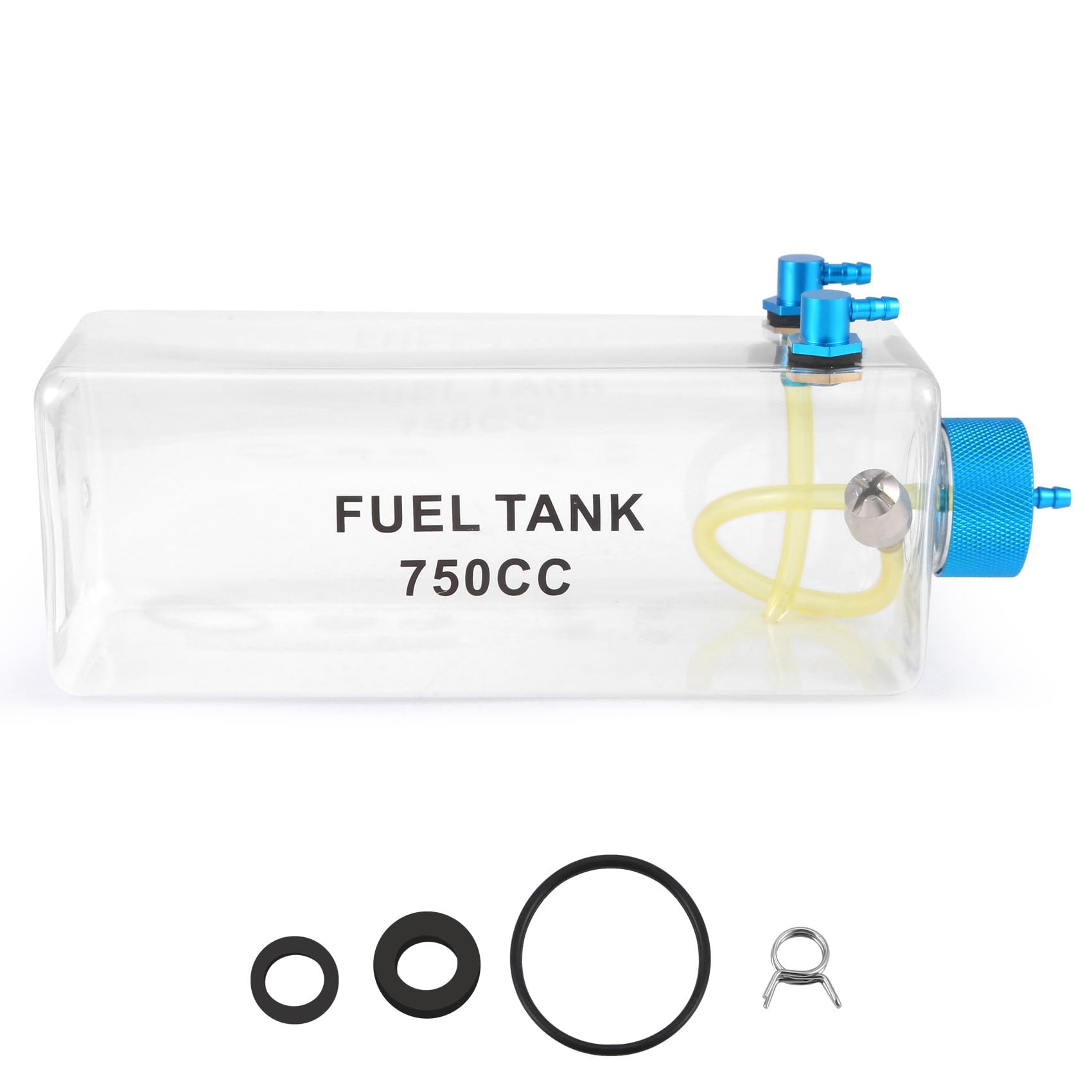 Réservoir de carburant essence Bouteille en plastique transparent 750 CC CNC pour gaz RC et avion nitro