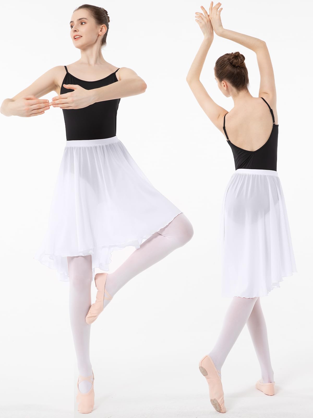 Falda de ballet para mujer cruzada Blanco