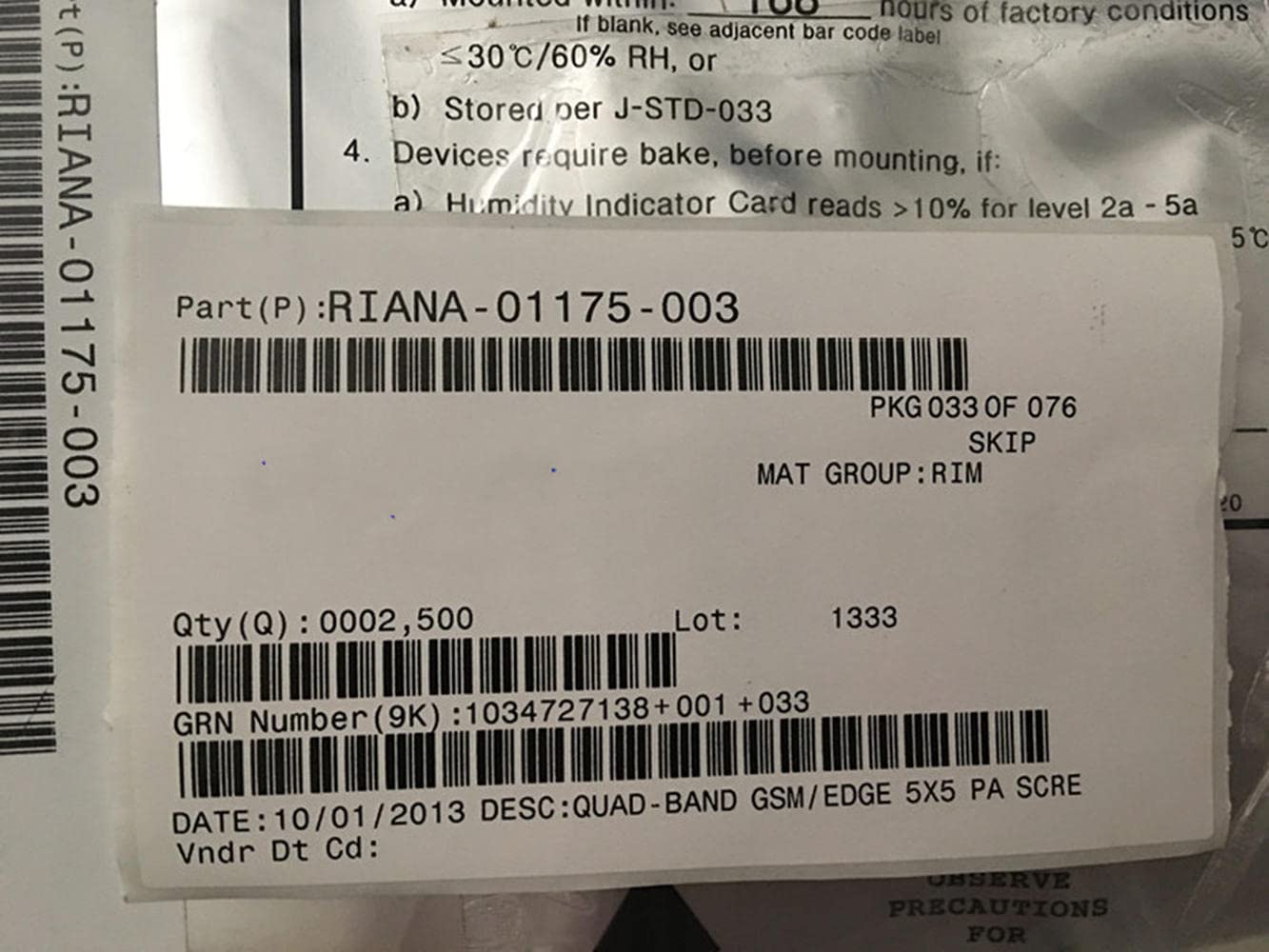 TQM7M5013A GSM850 / GSM900 / DCS/PCS