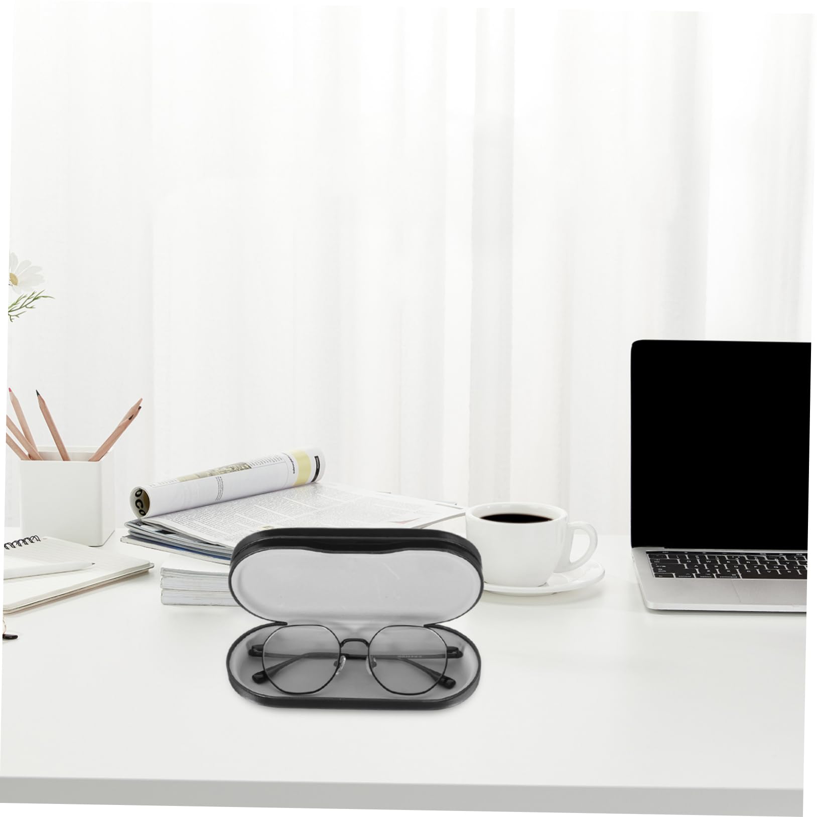 SHERCHPRY 4 Sätze Lagen Brillenbox für Reisen Tragbarer Brillenorganizer Stylische und Elegante Aufbewahrungslösung für Brillen Robustes PU Material für Brillenträger und Sonnenbrillen