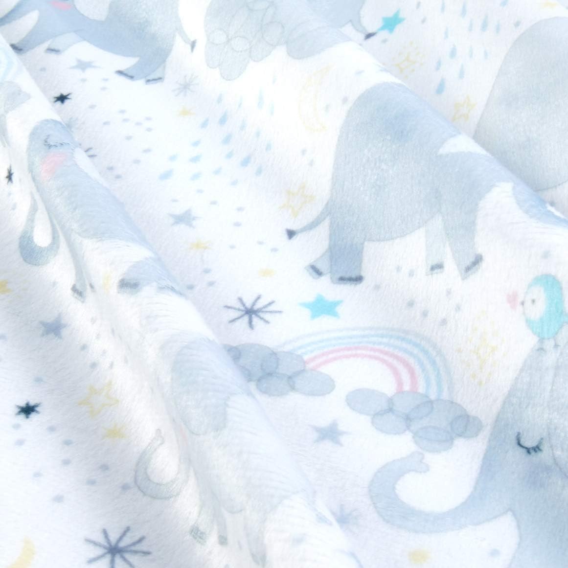 Shannon Studio Digital Minky Cuddle Mama & Me Snow, Fabric by the Yard